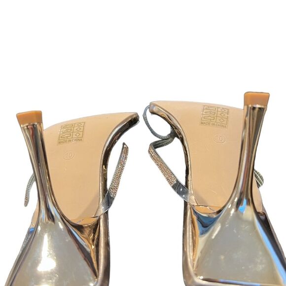 REVOLVE- Superdown Jenn Heel Rose Gold Size 10 - Picture 6 of 8